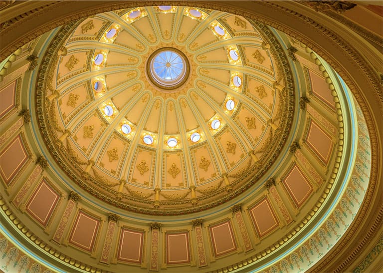 California State Capitol Rotunda in Sacramento, CA, USA